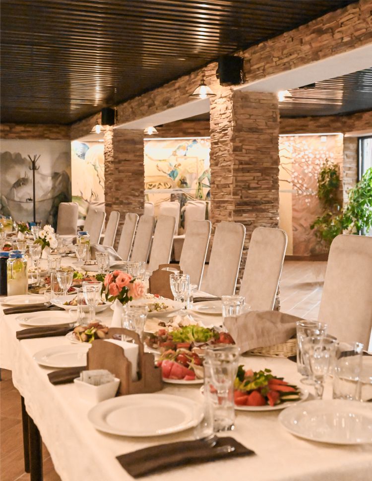 Праздничный банкет с настоящим грилем